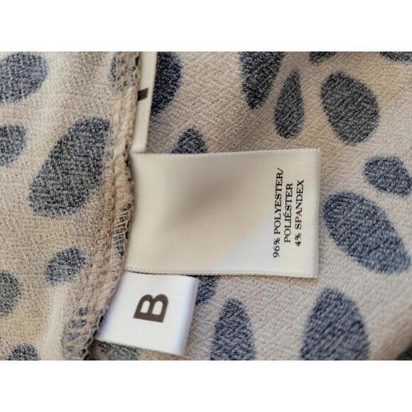 Ann Taylor small tan & black animal print faux wrap top - Picture 4 of 5